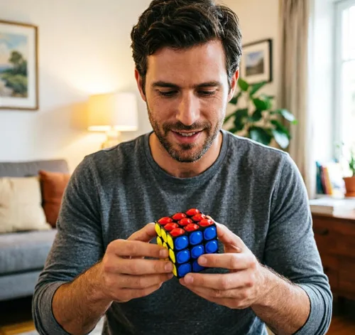 Miniatura 7 de AMAZA Cubo de velocidad 3x3 negro 3x3x3 rompecabezas de cubo mágico de velocidad Fidget Juguetes Táctil Cubo especial Puzzle Touch Twist Patch