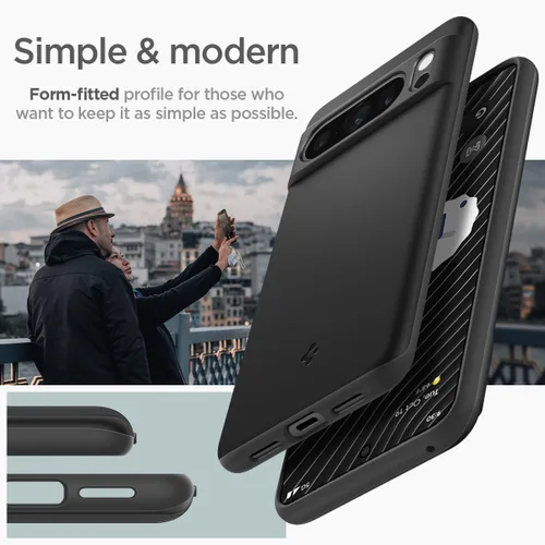 Miniatura 3 de Spigen Funda fina diseñada para Pixel 8 Pro (2023) [protección de grado militar] - Negro