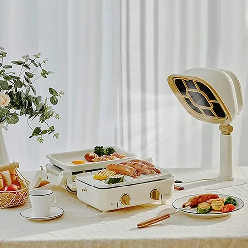 Miniatura 2 de Campana extractora portátil de 3200 RPM recargable por USB, ajuste de ángulo de altura, lavable, para el hogar, cocina, olla caliente, caravana, A