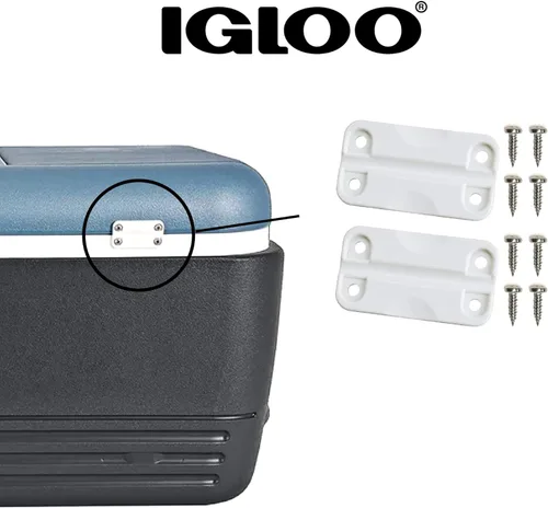 Miniatura 5 de Igloo 24012 Bisagras de plástico para cofres de hielo (1 par), blanco, tamaño estándar, contienen inhibidores UV