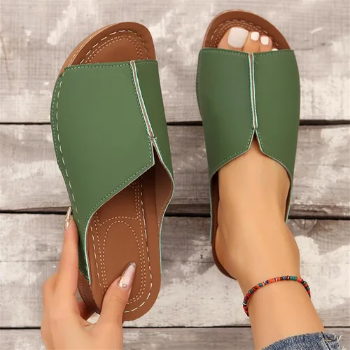 Miniatura 4 de Sandalias ortopédicas para mujer, plataforma elegante, sandalias ortopédicas con soporte de arco para pies planos, cómodos para caminar 2026 Verde