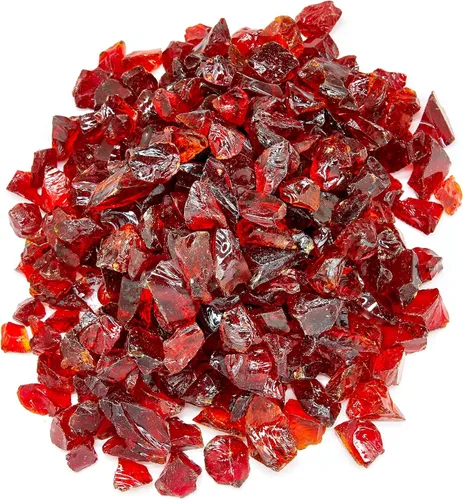 Miniatura 7 de TWINKLING Piedra de grava de vidrio de fuego de alto brillo, vidrio roto, vidrio para fogata, vidrio triturado para decoración de acuario, fosa