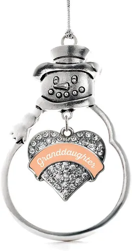 Miniatura 69 de Inspired Silver - Big Sis - Adorno de Navidad plateado - Adorno de árbol de Navidad con dije de corazón con circonita cúbica - Decoración colgante