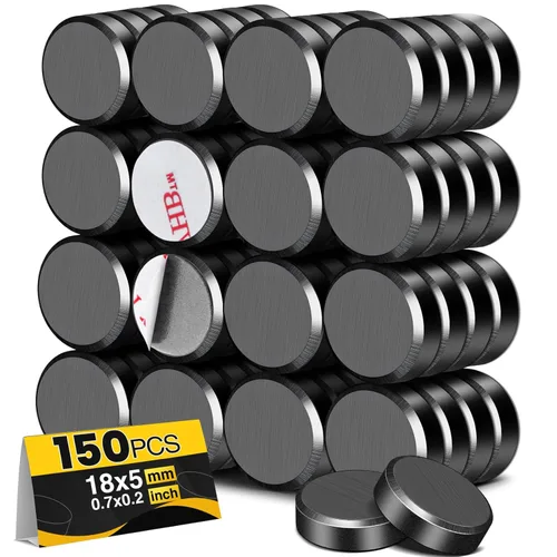 Miniatura 10 de TRYMAG Imanes para manualidades con respaldo adhesivo, imanes redondos de disco de 0.79 pulgadas (20mm) de cerámica circular, imanes de ferrita