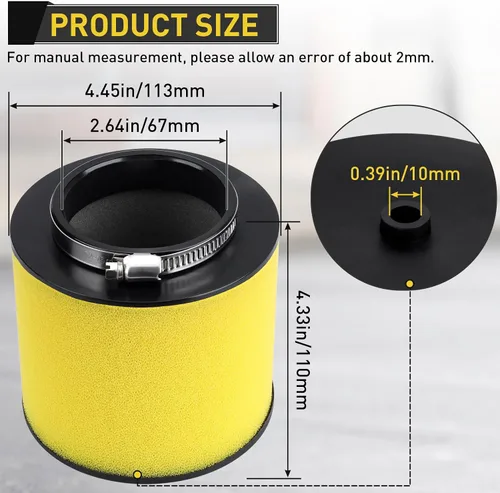 Miniatura 3 de Filtro de aire Rancher 350 Compatible con Honda Foreman 450 Rancher 350 TRX350 TRX350FE TRX350TE TRX350TM Rancher 400 Foreman 450 TRX400FA TRX400FGA
