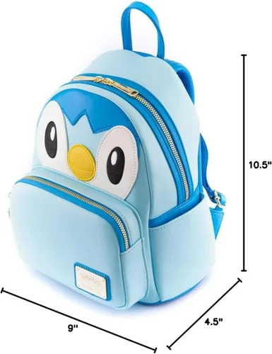 Miniatura 7 de Loungefly Pokemon Piplup Cosplay - Bolso de hombro con doble correa para mujer, Multi, Cosplay