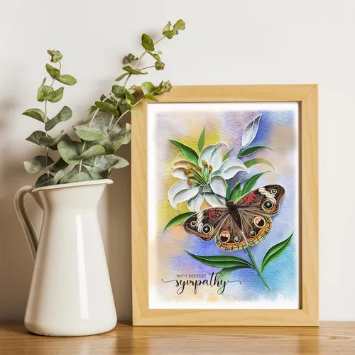 Miniatura 2 de Tarjeta de simpatía bufterly, simpatía animal, pensando en ti para todas las ocasiones, tarjeta de pluma de animales para él, ella, amiga (Buffterly)