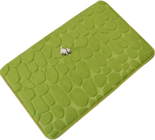Miniatura 3 de Alfombra antideslizante de Baño con Relieve De Adoquines, Alfombra Antideslizante De Vellón Coral Para Bañera, Suelo De Ducha, Felpudo, Almohadilla