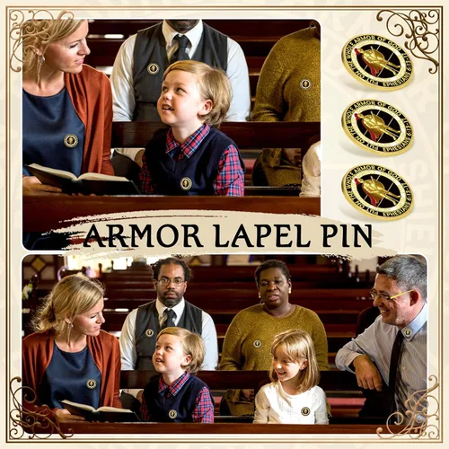 Miniatura 5 de Therwen 16 broches religiosos de oro de 1.18 pulgadas para poner en toda la armadura, broches religiosos cristianos a granel para hombres y mujeres