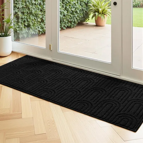 Miniatura 41 de GRANNY SAYS Tapete para puerta, de 32 x 20 pulgadas, tapete de bienvenida para exteriores, antideslizante, absorbe la suciedad para la entrada