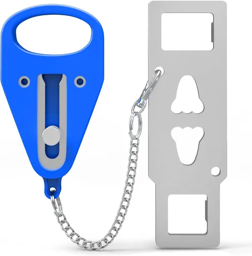 Miniatura 13 de Cerradura de puerta portátil, paquete de 2 cerraduras adicionales sólidas y resistentes para mayor privacidad y seguridad en hoteles, apartamentos
