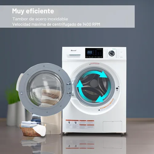 Miniatura 6 de Smad Combo de lavadora y secadora todo en uno de 24 pulgadas, 2.7 pies cúbicos. Lavadora y secadora compacta de carga frontal 2 en 1 sin ventilación