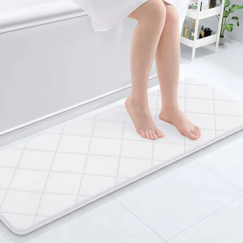 Miniatura 203 de OLANLY Tapete de baño de espuma viscoelástica de 24 x 16 pulgadas, ultra suave y absorbente, lavable a máquina, cómodo tapete de baño para suelo