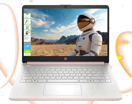 Miniatura 11 de HP Laptop HD de 14 pulgadas, CPU Intel de doble núcleo, 8 GB de RAM, 64 GB eMMC, ligera y batería de 12 horas, diseño elegante con múltiples Oro