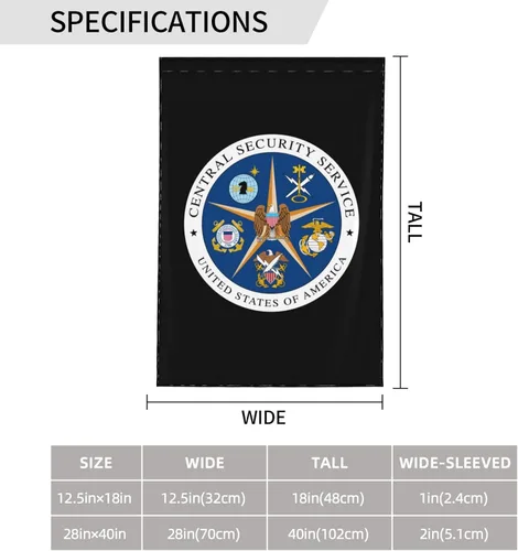 Miniatura 7 de Seal of the United States Central Security Service Garden Flag 28"x40" Inch Double Sided Garden Flags Home Lawn Outdoor Decor Flags Party Banner