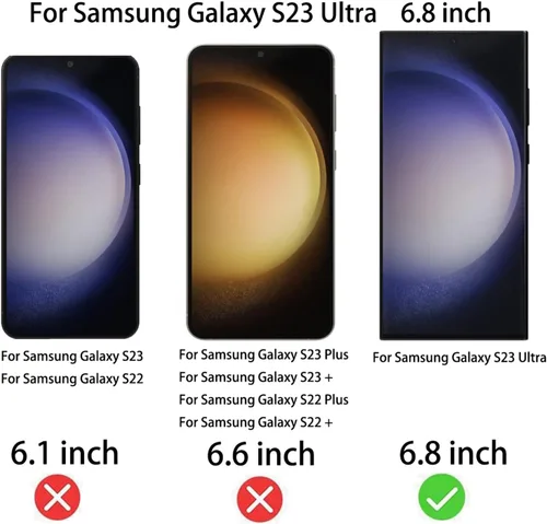 Miniatura 6 de Paquete de 2 protectores de pantalla de privacidad anti-azul para Samsung Galaxy S23 Ultra Anti-Spy Soft Gradient Film Support Finger Unlock 6.8