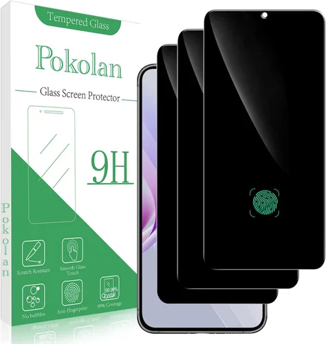 Miniatura 8 de Pokolan Paquete de 3 protectores de pantalla de privacidad para Samsung Galaxy S23 FE/ A54 5G antiespía privado de vidrio templado, antiarañazos