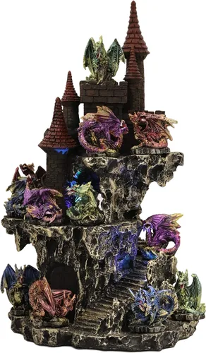Miniatura 9 de Ebros - Juego de 12 dragones en miniatura en diferentes poses de fantasía, mazmorras y dragones, mini escala de 2 pulgadas de alto, esculturas