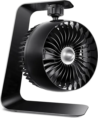 Miniatura 8 de Koonie Ventilador USB con clip, viento fuerte, ultra silencioso, pequeño ventilador de escritorio con abrazadera fuerte, ajustable de más de 360°, 3