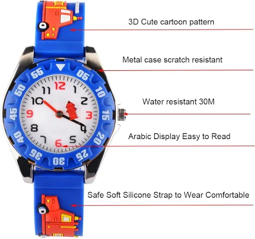 Miniatura 3 de Venhoo Kids Watches Analog 3D Cartoon Waterproof Sport Children Toddler Wrist Watches Gifts for 3 4 5 6 7 8 9 10 11 12 Ages Girls Little Boys Child