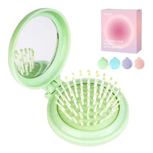 Miniatura 18 de RHOS Mini cepillo de cabello para mujeres, hombres y niños, cepillo de cabello tamaño viaje para bolso, bolsillo, mochila, pequeño cepillo de paleta