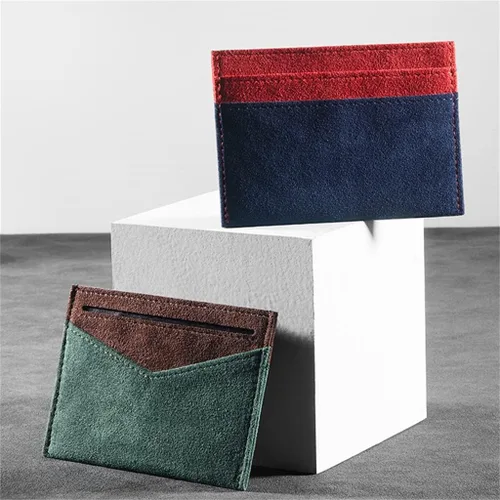 Miniatura 4 de WYFDP - Tarjetero para hombre, funda protectora con tapa para documentos, para licencia de conducir, color negro