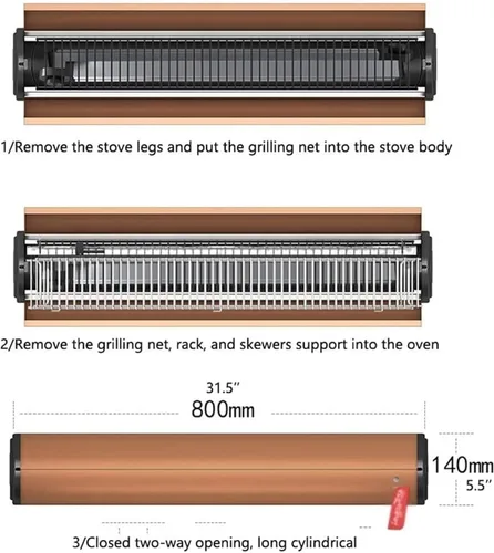 Miniatura 3 de Barbecue Charcoal Grill Outdoor Iron Barbecue Grill Portable Folding Barbecue Camping Tools Charcoal Grill Portable Charcoal Grill