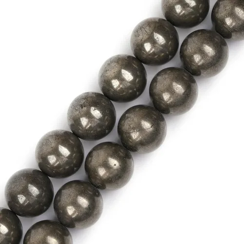 Miniatura 161 de GEM-Inside Cuentas sueltas de piedra natural de lava negra de 8 mm, redondas, piedra de energía para hacer joyas 15' Negro