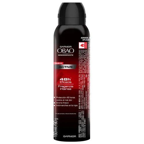 Miniatura 3 de Obao Desodorante activo para hombre en espray 5.1 fl oz - Desodorante Activo Aerosol para hombre (paquete de 1)