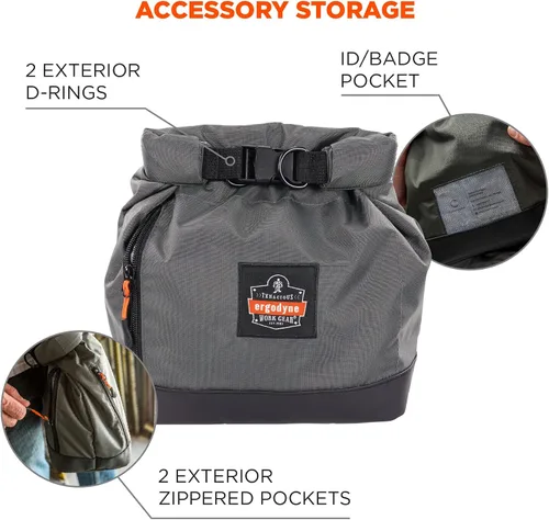 Miniatura 6 de Ergodyne Arsenal 5186 - Bolsa de almacenamiento para máscara respiradora, se adapta a respiradores de media cara y completa, cierre superior