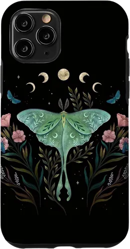 Miniatura 28 de Funda estética Witchy Luna Moth Flower Floral Moon Phases para iPhone 13