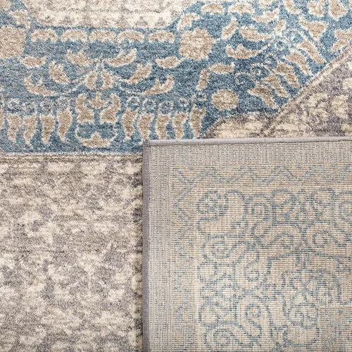 Miniatura 7 de SAFAVIEH Sofia Collection - Tapete para pasillo, 2.2 x 16 pies, gris claro y azul, diseño vintage oriental, envejecido, no desprende pelusa