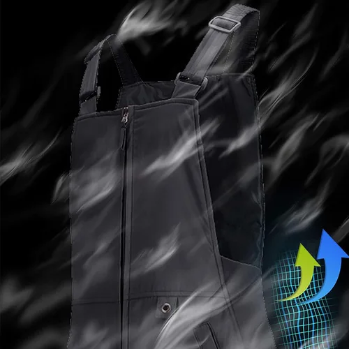 Miniatura 8 de Overol con peto de esquí de nieve para mujer, impermeable, resistente al viento, aislado, informal, holgado, pantalones de snowboard
