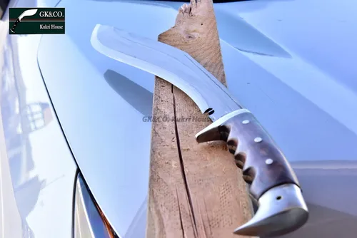 Miniatura 6 de GK & CO.House Auténtica hoja de 16 pulgadas American Eagle Kukri-Full Tang Rose mango de madera, funda de cuero Kukri/Khukuri- Hecho a mano en Nepal