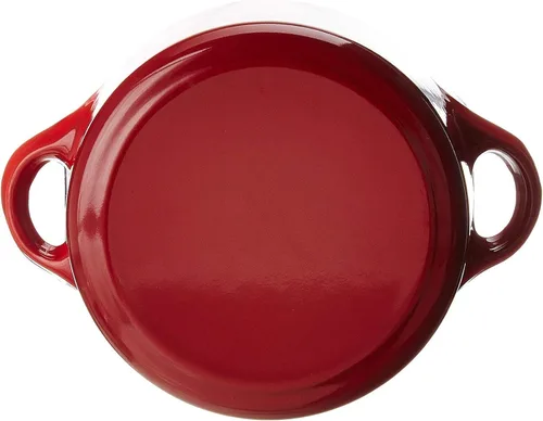 Miniatura 3 de Le Creuset Mini cocotte de hierro fundido esmaltado con tapa, 1/3 cuartos de galón., Cerise