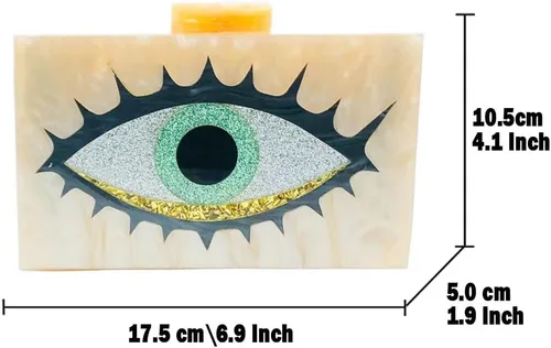 Miniatura 2 de Boutique De FGG Bolsos de mano de acrílico para mujer, bolsos de noche con cadena, bolso de hombro para fiesta, baile de graduación, bolsos de mano