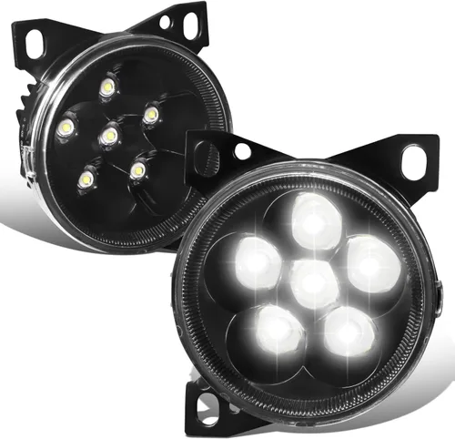 Miniatura 8 de DNA MOTORING FL-HAY-015-CH - Par de faros antiniebla de proyector LED completo compatibles con Kenworth T680 2011-2022, lente transparente cromada