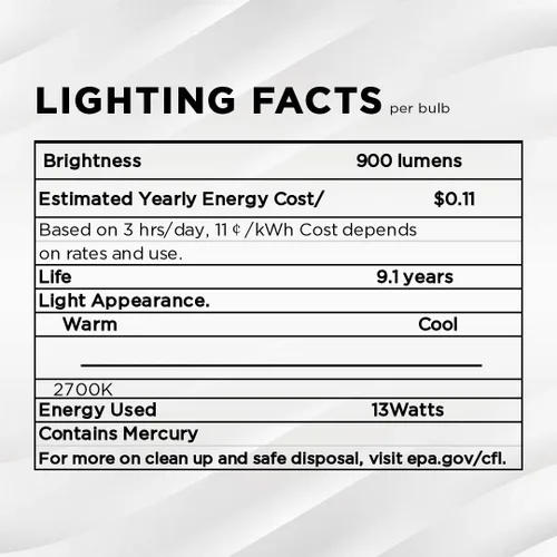 Miniatura 6 de Base de bombilla CFL GU24 espiral T2 de 13 vatios 2700 K 900 lm - Bombilla de luz aprobada por UL de 120 V 60 Hz - Mini espiral de bloqueo giratorio
