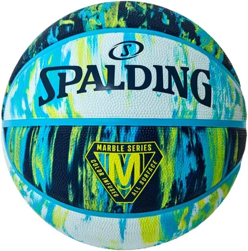 Miniatura 6 de Spalding Baloncesto Basic No. 7 - Mármol de goma Azul