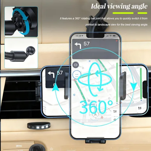 Miniatura 4 de Soporte para teléfono de automóvil, cuello de cisne para salpicadero de vehículo, parabrisas, ventilación de aire, soporte para teléfonos