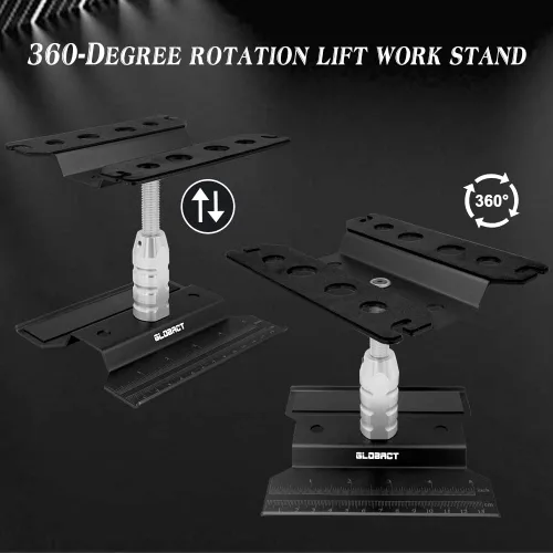 Miniatura 4 de GLOBACT Juego de herramientas de reparación de soporte de trabajo de reparación de automóvil a control remoto, rotación de 360 grados y 521 piezas