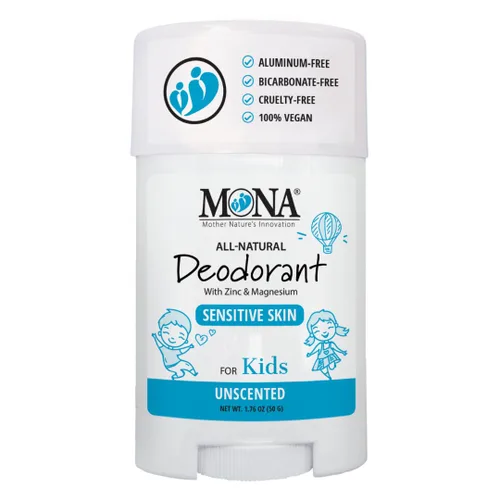 Miniatura 16 de MONA Desodorante 100% natural para niños, preadolescentes y adolescentes, sin bicarbonato de sodio, aromas sintéticos o aluminio, seguro para niñas