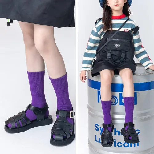 Miniatura 7 de MINI PANDA Calcetines Crew para niñas, 8 pares de lindos calcetines para niñas