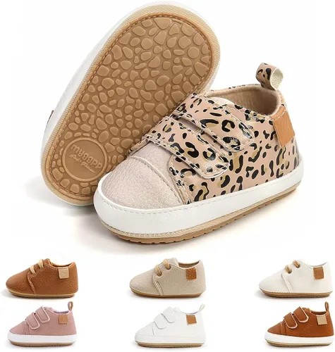 QWZban Zapatos de bebé para niños y niñas, zapatillas de deporte con suela de goma antideslizante, para cuna de bebé, zapatos de vestir para