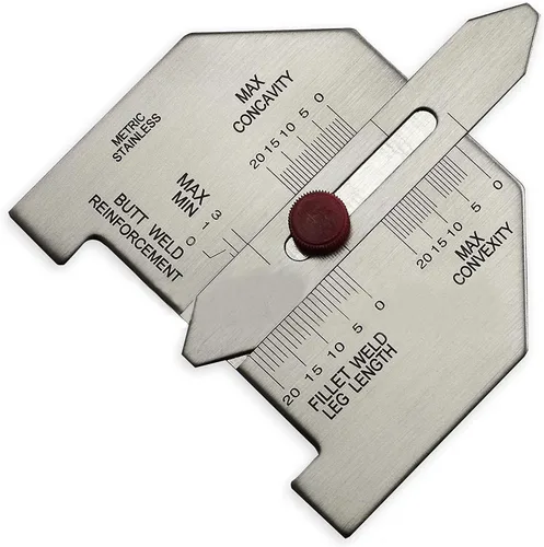 Miniatura 7 de RIVERWELD Calibre automático de la inspección de la pulgada del acero inoxidable del indicador de la soldadura de la soldadura a tope