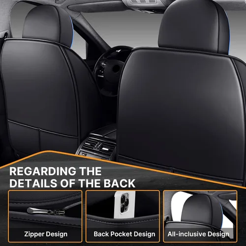 Miniatura 4 de Fundas de asiento delantero para Volvo XC40 Recharge Pure Electric 2021-2025, protección de banco frontal 3D compatible con bolsa de aire lateral