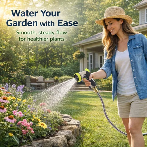 Miniatura 6 de Manguera corta de metal para jardín de 3 pies – Manguera de agua de acero inoxidable 304, extensión de manguera flexible, extensor de manguera