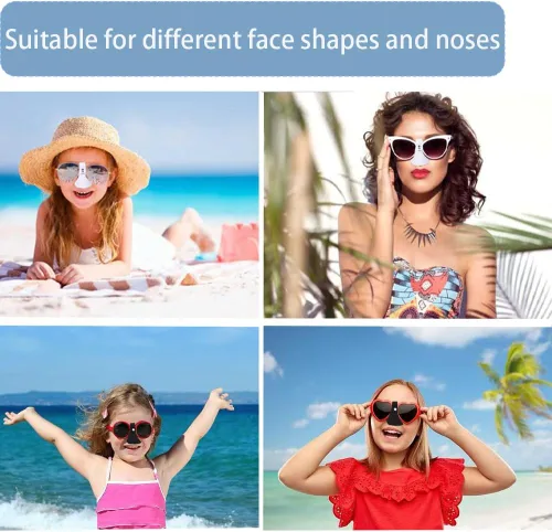 Miniatura 5 de Paquete de 6 protectores de nariz de tamaño pequeño para gafas, protector solar para la nariz para hombres y mujeres, deportes al aire libre, 3