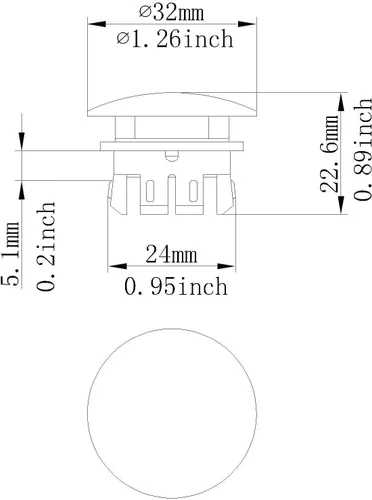 Miniatura 6 de Tapa de desbordamiento para lavabo de lavabo, inserción de latón negro mate en agujero redondo tapas paquete 0f 2 por Homevacious