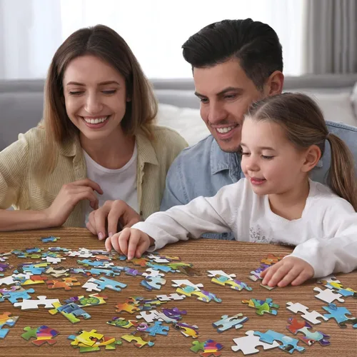 Miniatura 6 de HUADADA Rompecabezas para niños de 100 piezas, juguetes de piso de mapa del mundo, juegos Montessori, actividades educativas de aprendizaje, regalos